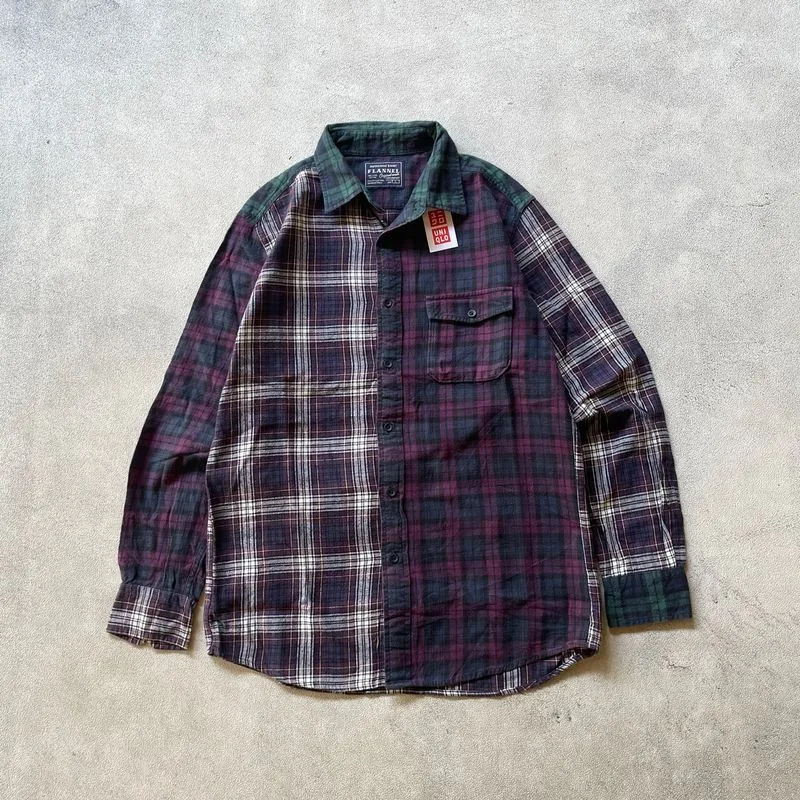Flannel Shirt Uniqlo Contrast Pattern photo 1