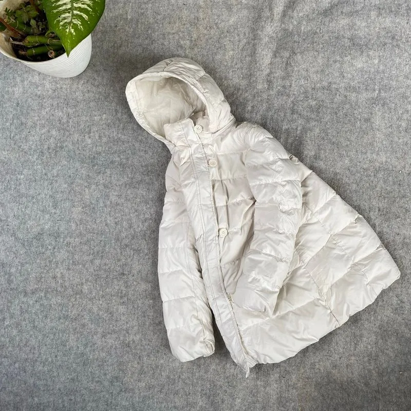 Winter long puffer ultralight Uniqlo putih size XS cakep  photo 1