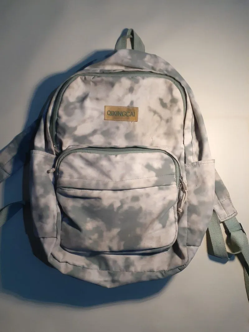 Tas backpack tie die hijau sage soft photo 1