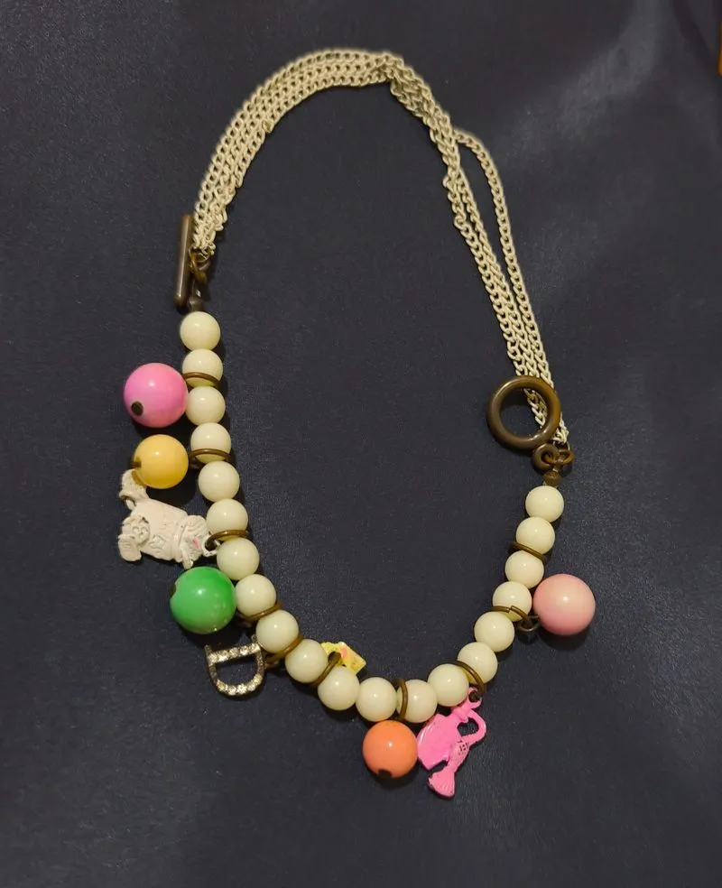 Gelang charm bracelet cute pearl white chain photo 1
