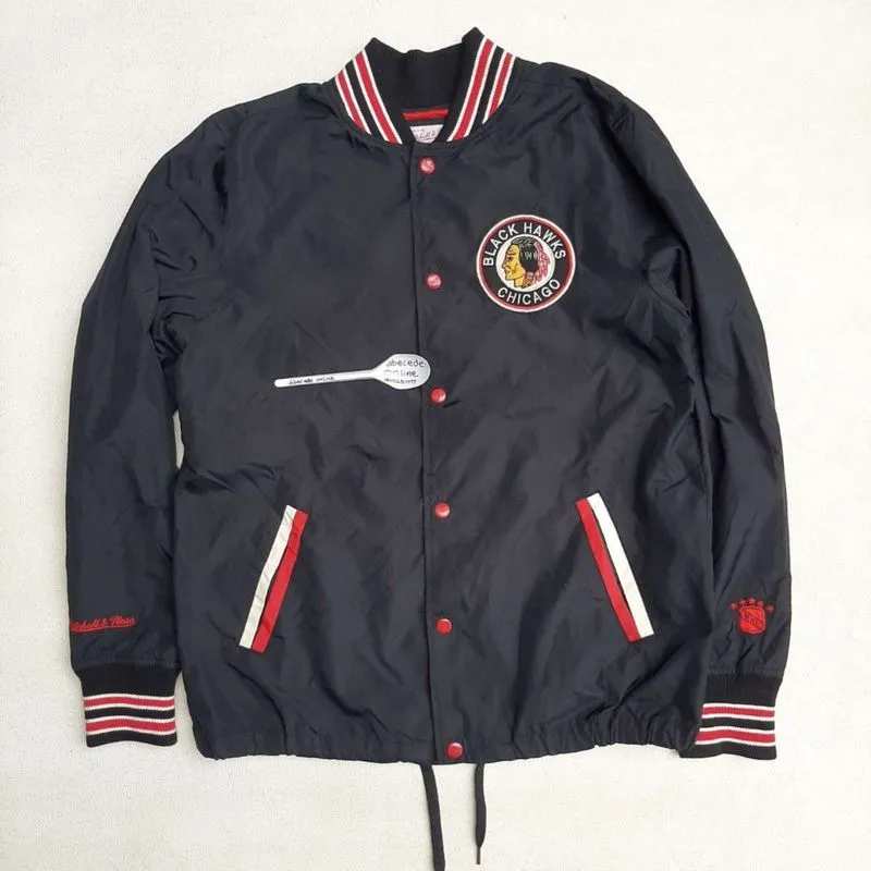 MITCHELL & NESS NHL BLACKHAWKS CHICAGO varsity jacket fit L photo 1