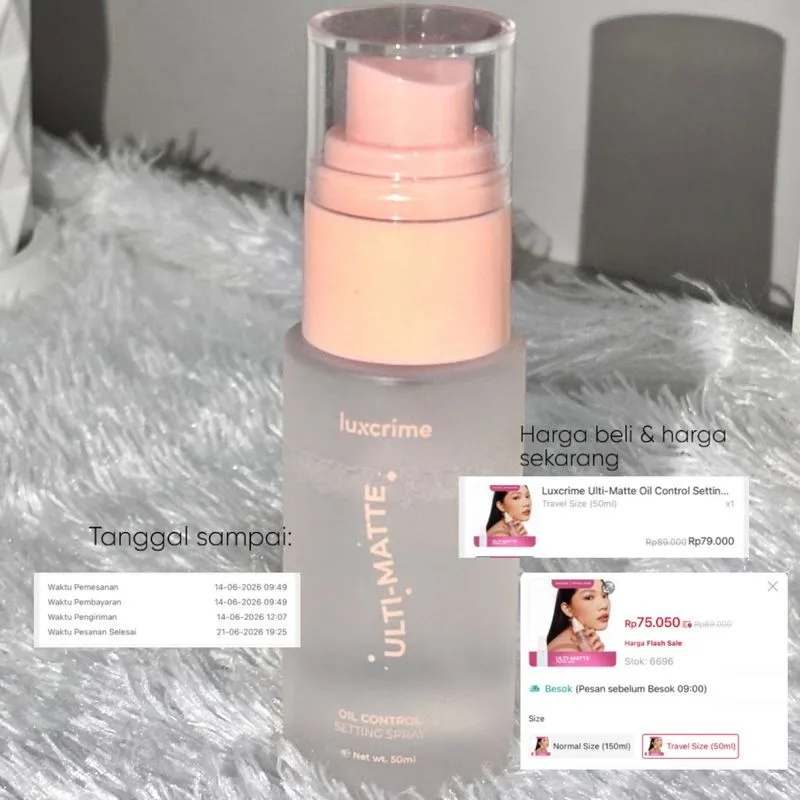 Luxcrime Setting Spray Ulti Matte 50ml Oil Control photo 1