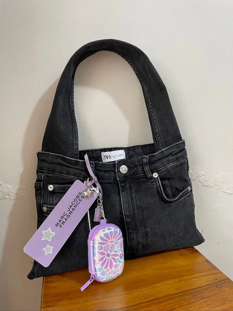 REWORKED BAG FROM ZARA ORIGINAL (tote bag y2k tas denim) photo 1