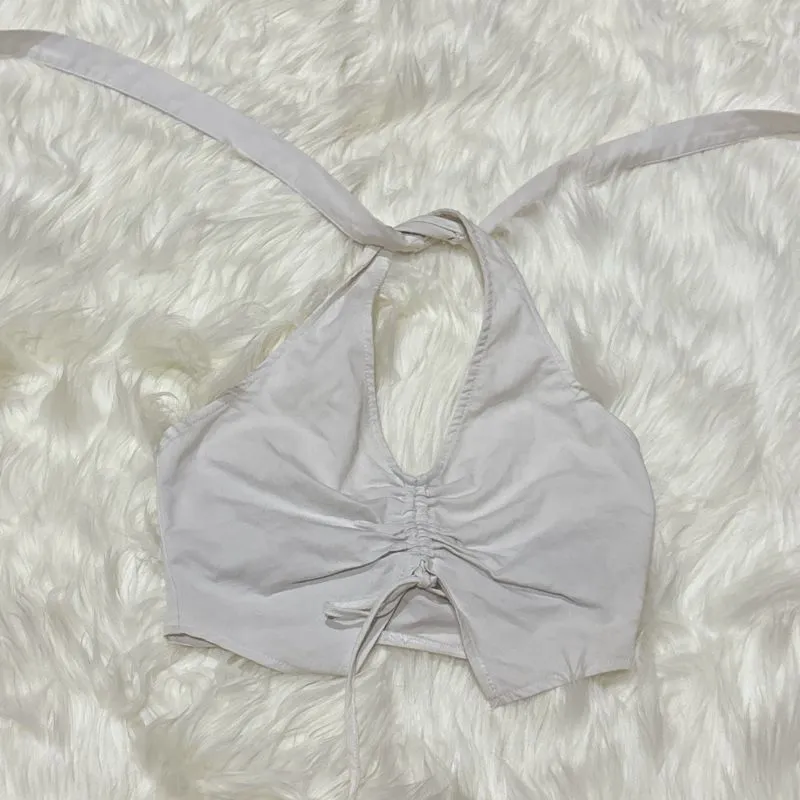 H&M Y2K Casual Cami top Wanita white photo 1