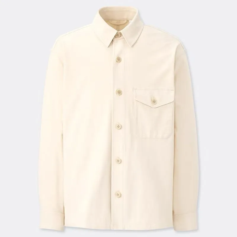 Uniqlo - Over Shirt Jersey - Off White - Size S fit M  photo 1