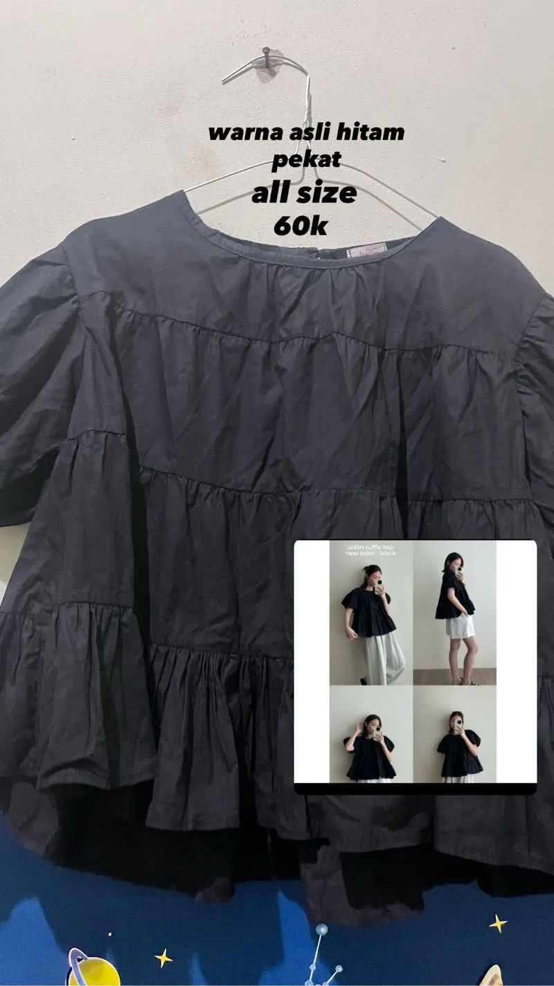 atasan ruffle top photo 1