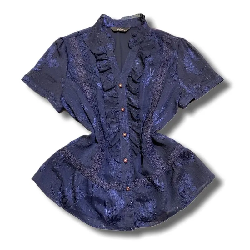 Japanese brand Lolita Coquette Blouse Wanita navy photo 1