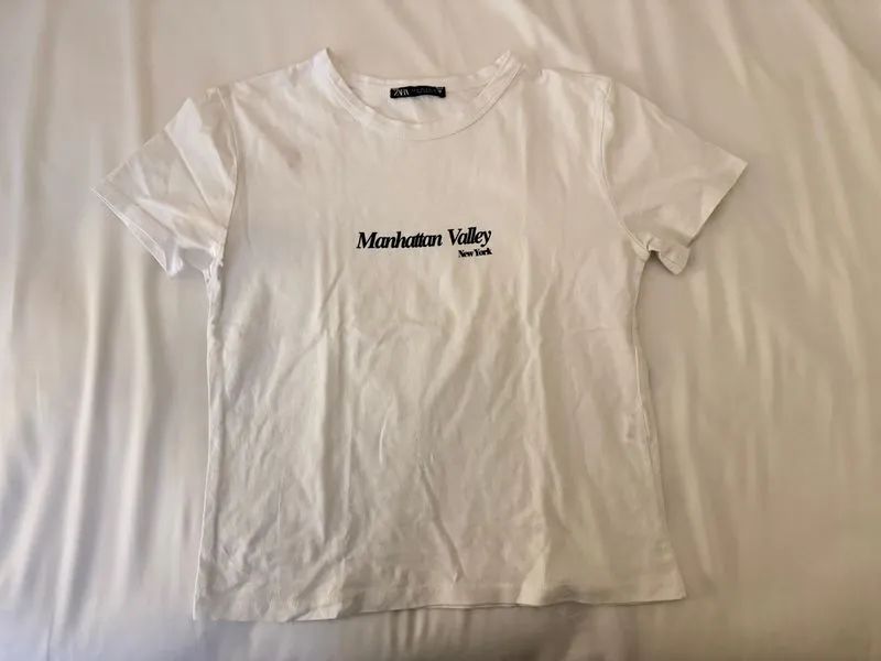 ZARA white tee boxy tshirt/ croptop photo 1
