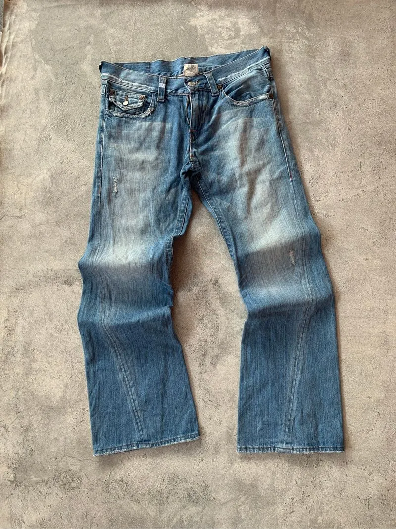 True Religion Boot Cut Blue Jeans Denim Flare Y2K photo 1
