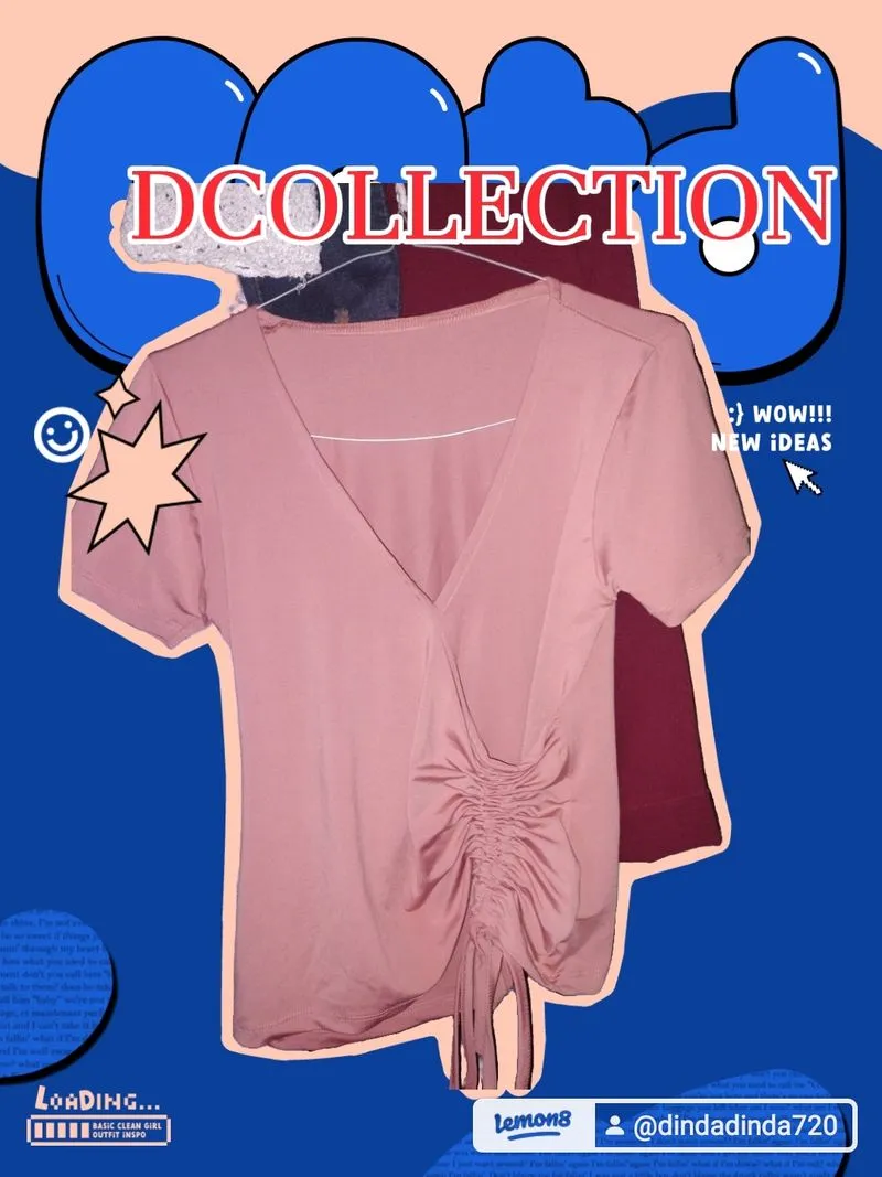 Casual T-shirt Wanita pink photo 1