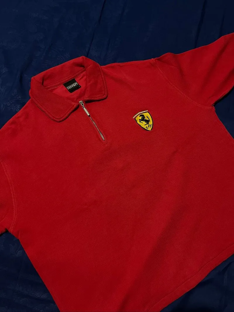 FERRARI 1998 OFFICIAL LICENSED BOXY HALF ZIP SHIRT photo 1