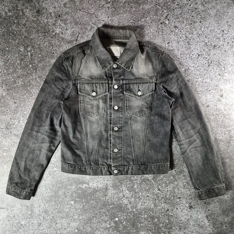 Helmut Lang 1996 Faded Black Denim Jacket Made in Italy photo 1