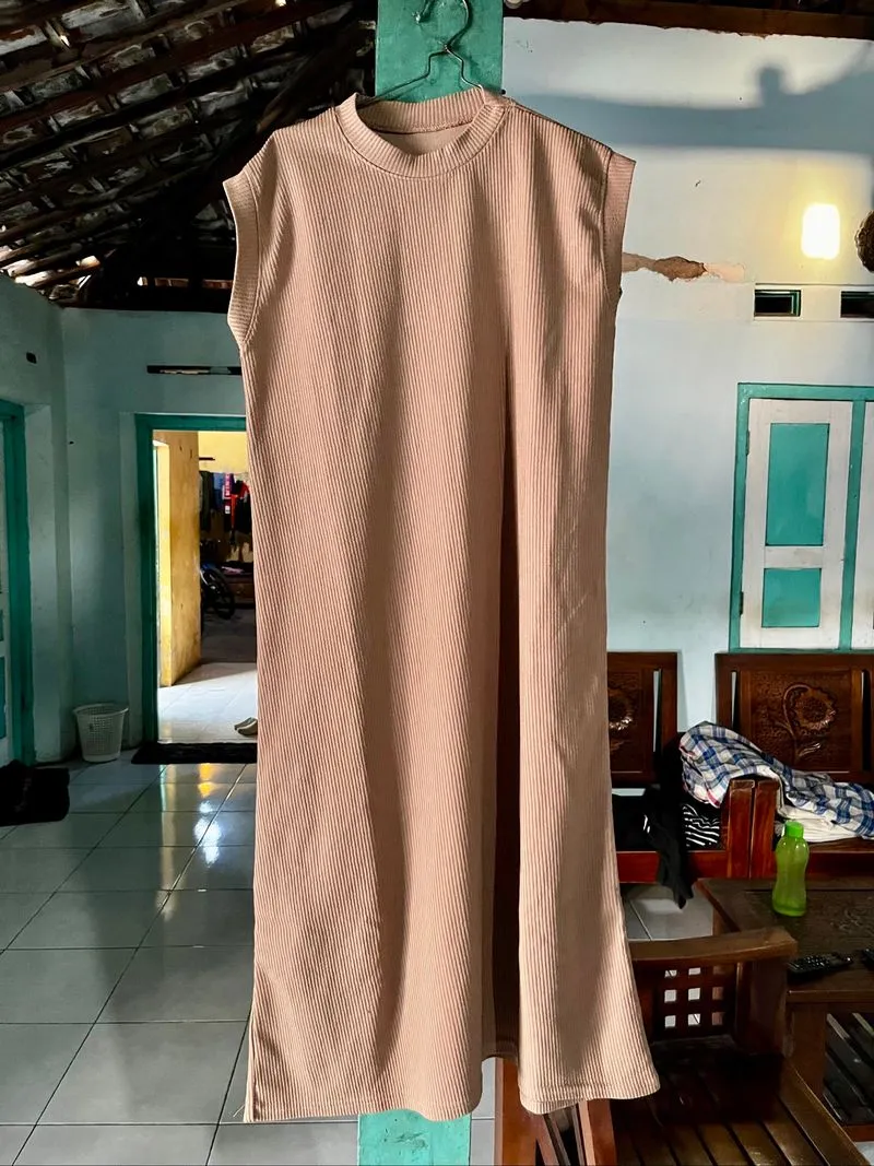 Inner dress rib knit mocca photo 1