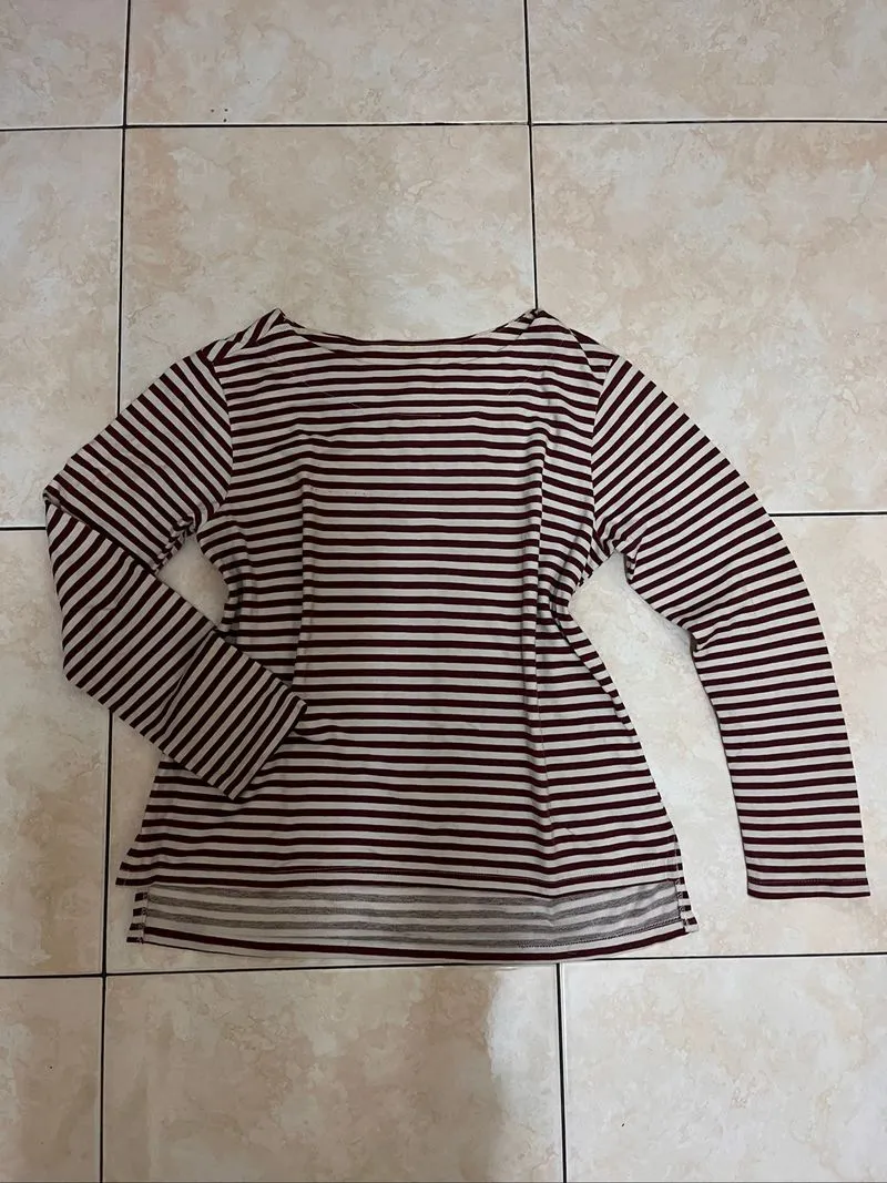 Other dress Wanita burgundy white photo 1