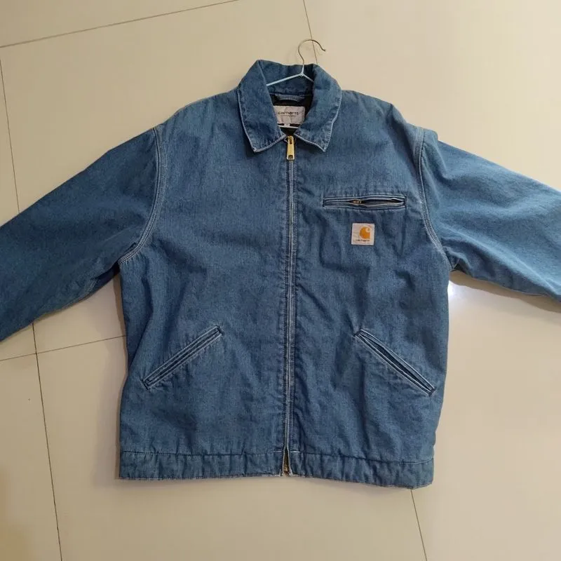 Carhartt WIP OG Detroit Jacket Blue Denim Zip Pocket Jacket photo 1