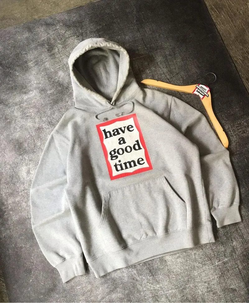 have a good time Streetwear Sportswear Hoody Pria gray photo 1