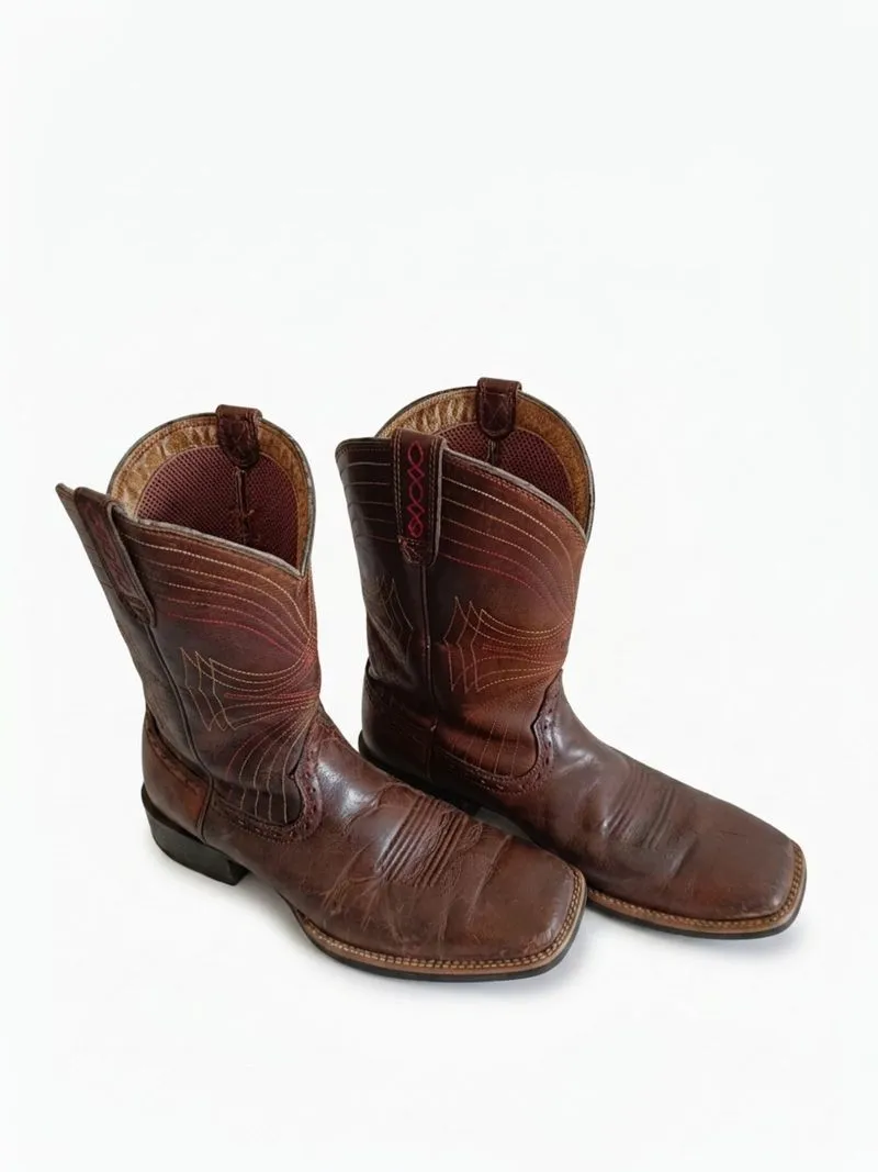 Sepatu Boots Cowboy Ariat Western Brown Leather photo 1
