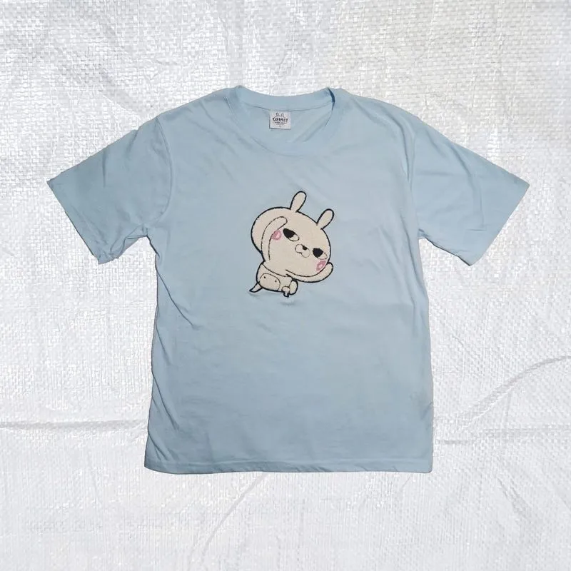 Hitoeusagi Kawaii Line Stamp Character Merch T Shirt photo 1