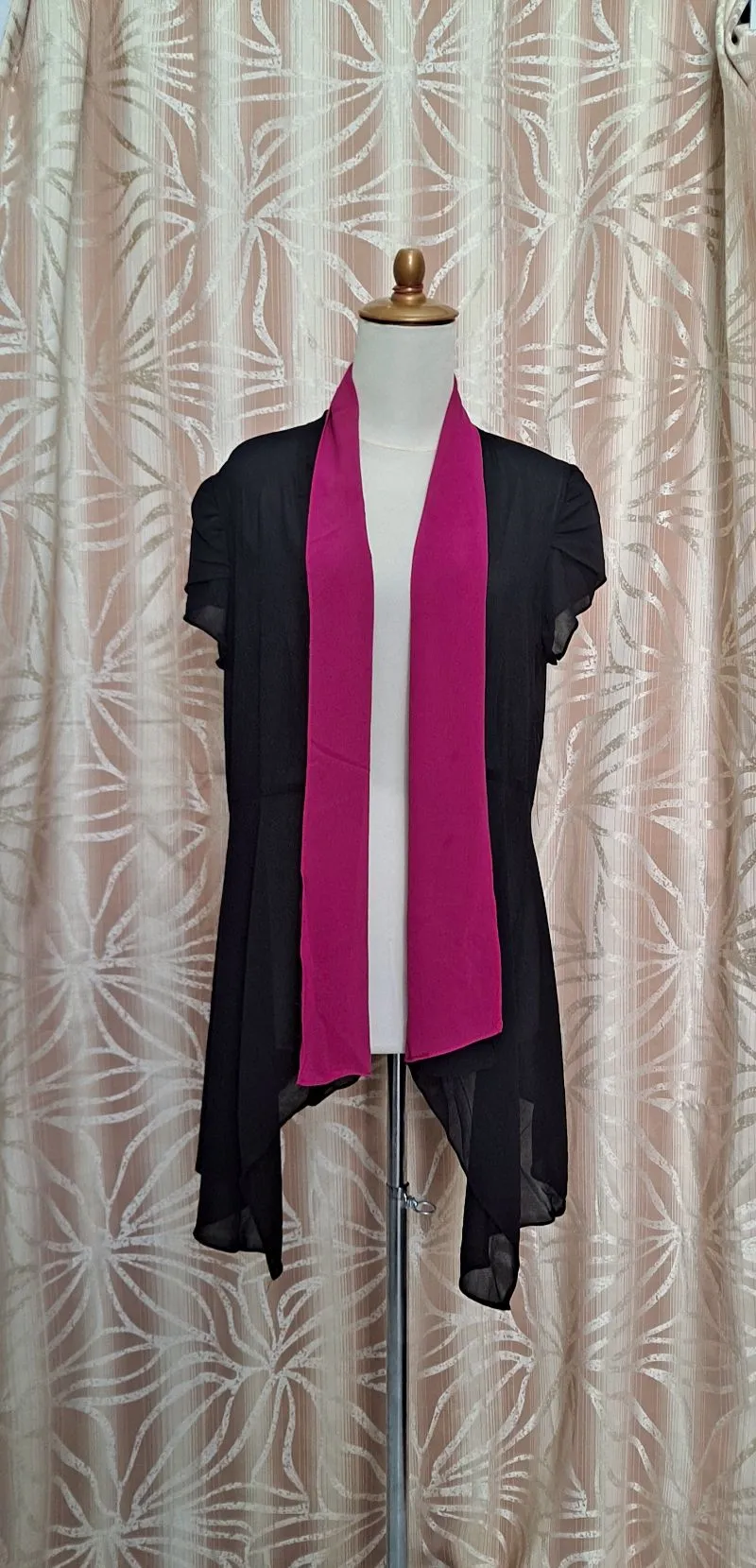 Casual Cardigan Wanita red black photo 1