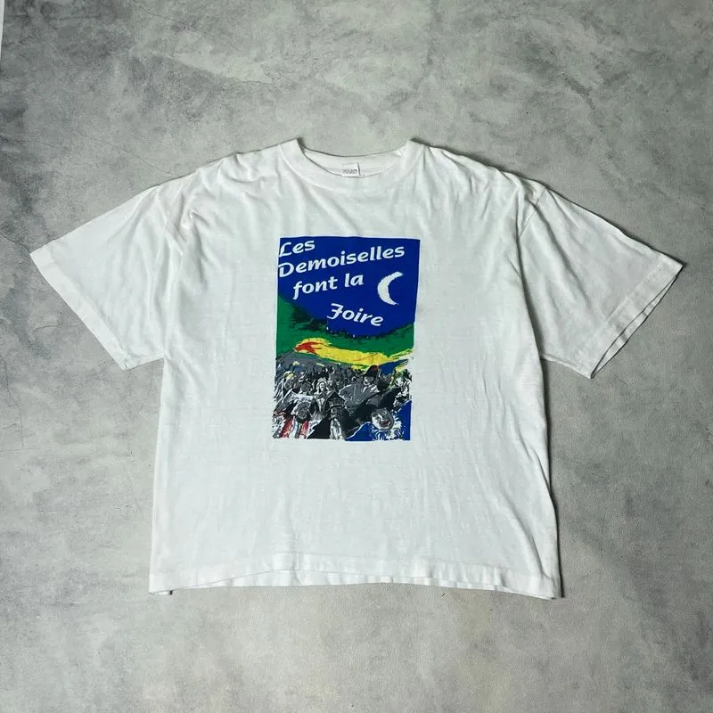 Vintage European Art Tee - Les Demoiselles Font La Fiore photo 1