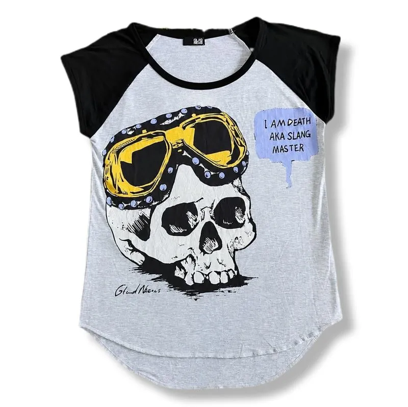 GLAD NEWS - SKULL I'M DEATH AKA SLANG MASTER T-SHIRT | KAOS  photo 1