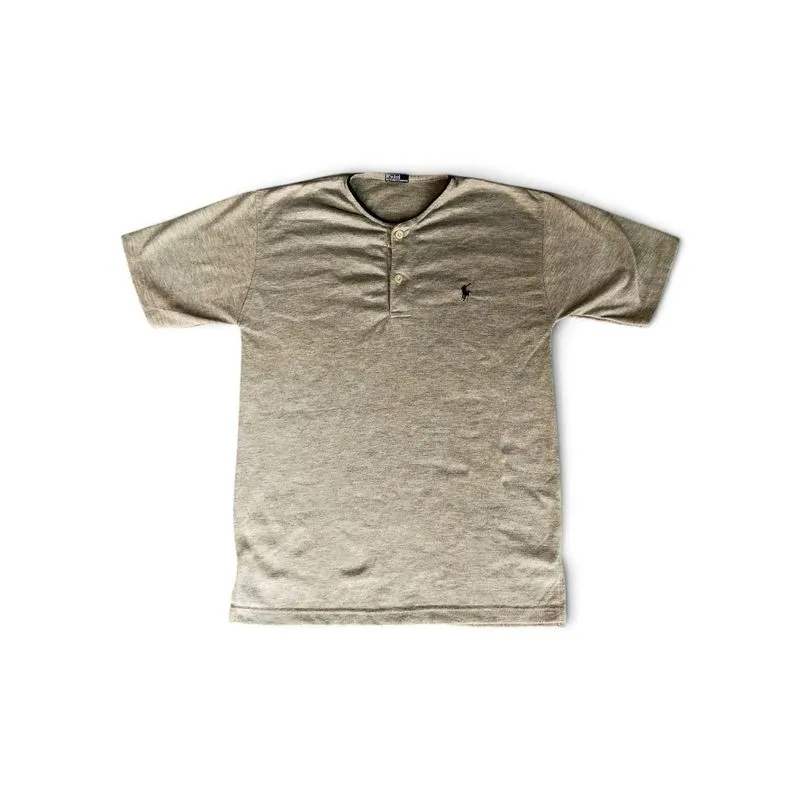 Vintage Polo Ralph Lauren Henley Shirt – Heather Gray Short  photo 1