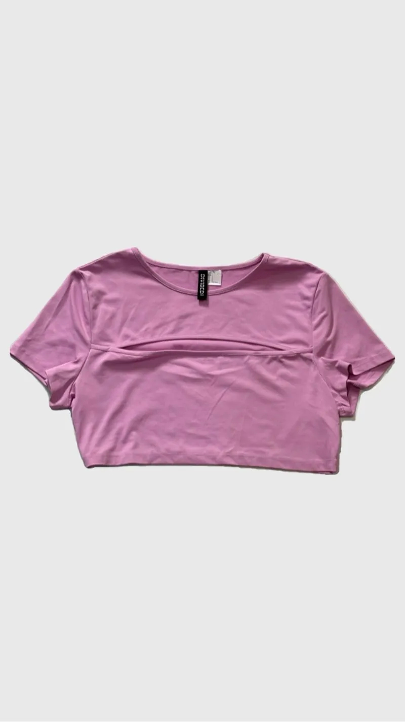 H&M Sportswear Casual Crop top Wanita pink photo 1