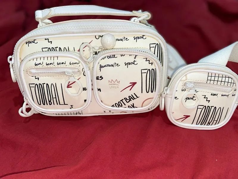 Charles & Keith Graffiti Print Multi-Pouch Crossbody Bag photo 1