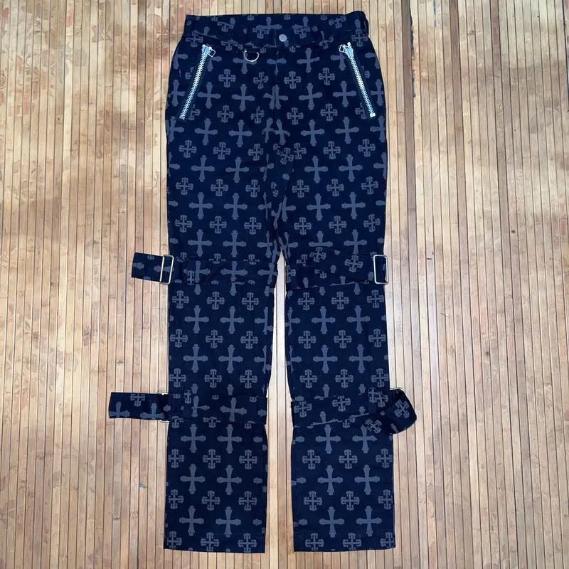BONDAGE JAPANESE BRAND SECRET AGENTS PUNK GOTHIC  TROUSERS P photo 1