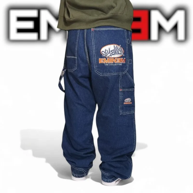 Vintage Streetwear Jeans Pria navy photo 1