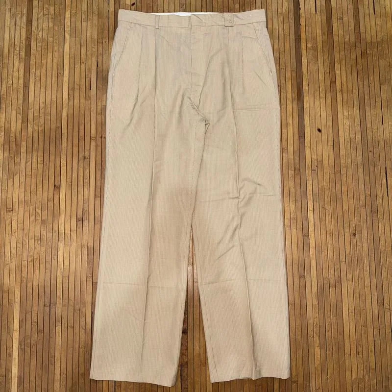 VINTAGE YVESSAINTLAURENT TARTAN TUCK TROUSERS PANTS Size 34  photo 1