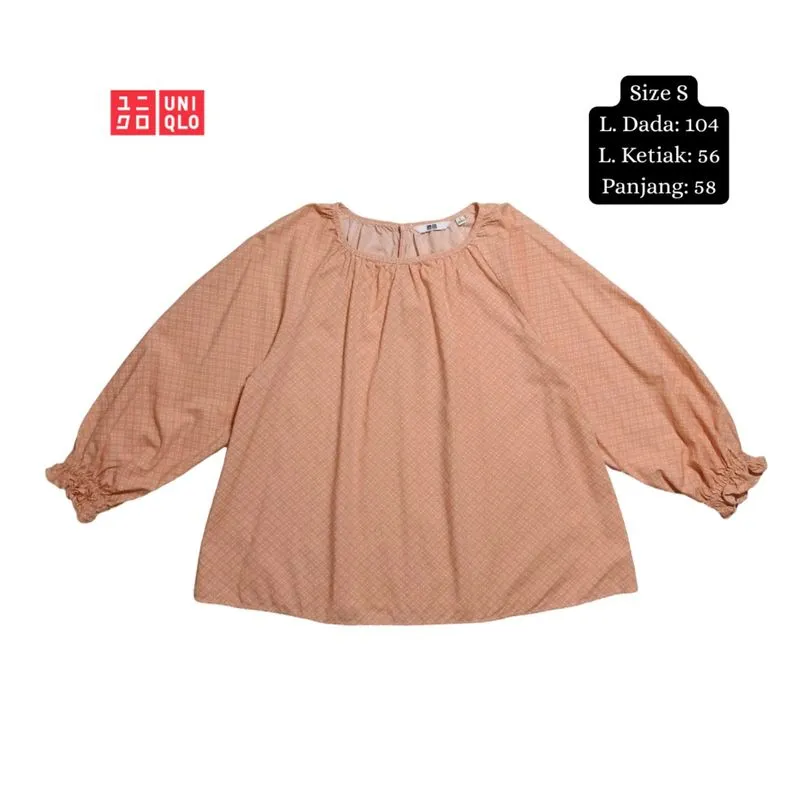 Blouse Batik Peach Uniqlo photo 1
