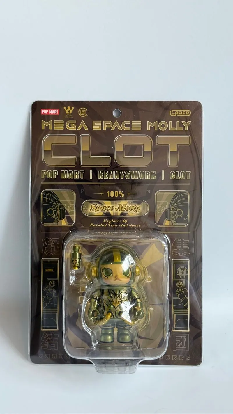 POP MART MEGA SPACE MOLLY 100% CLOT OLIVE LIMITED EDITION photo 1