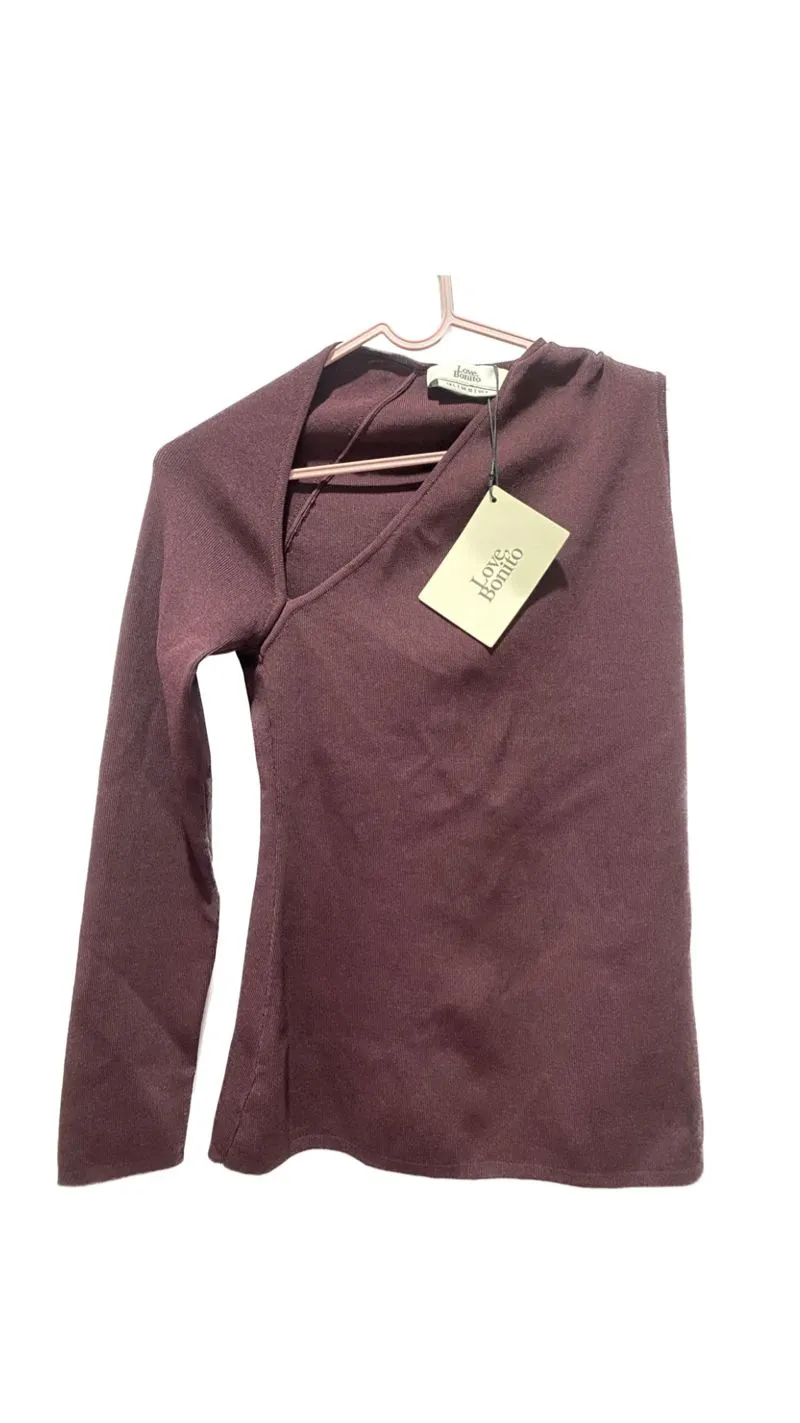 Love Bonito Streetwear Luxury T-shirt Wanita burgundy photo 1