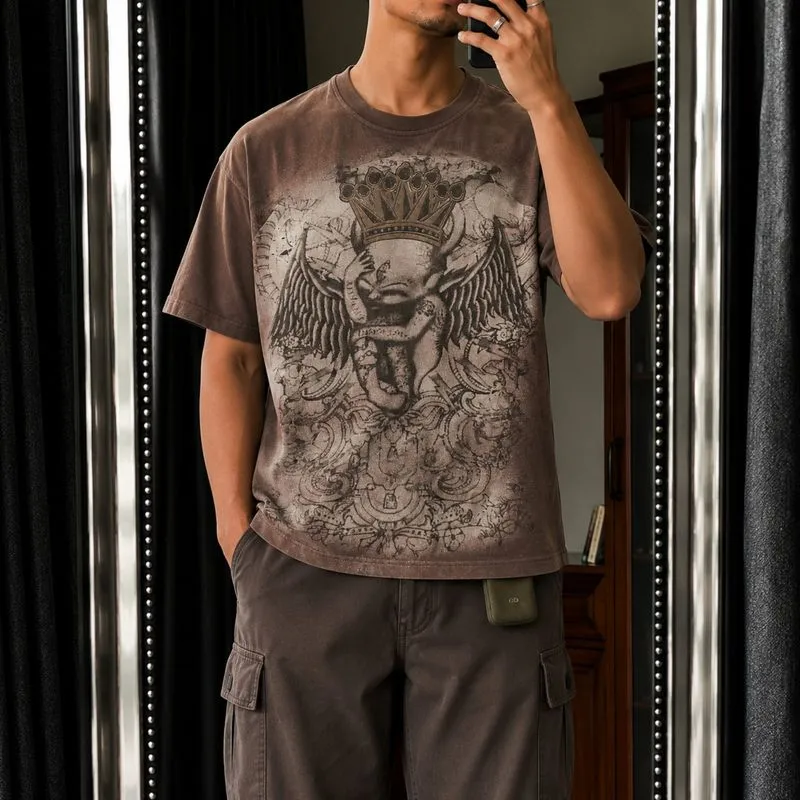 tshirt vintage gothic brown photo 1
