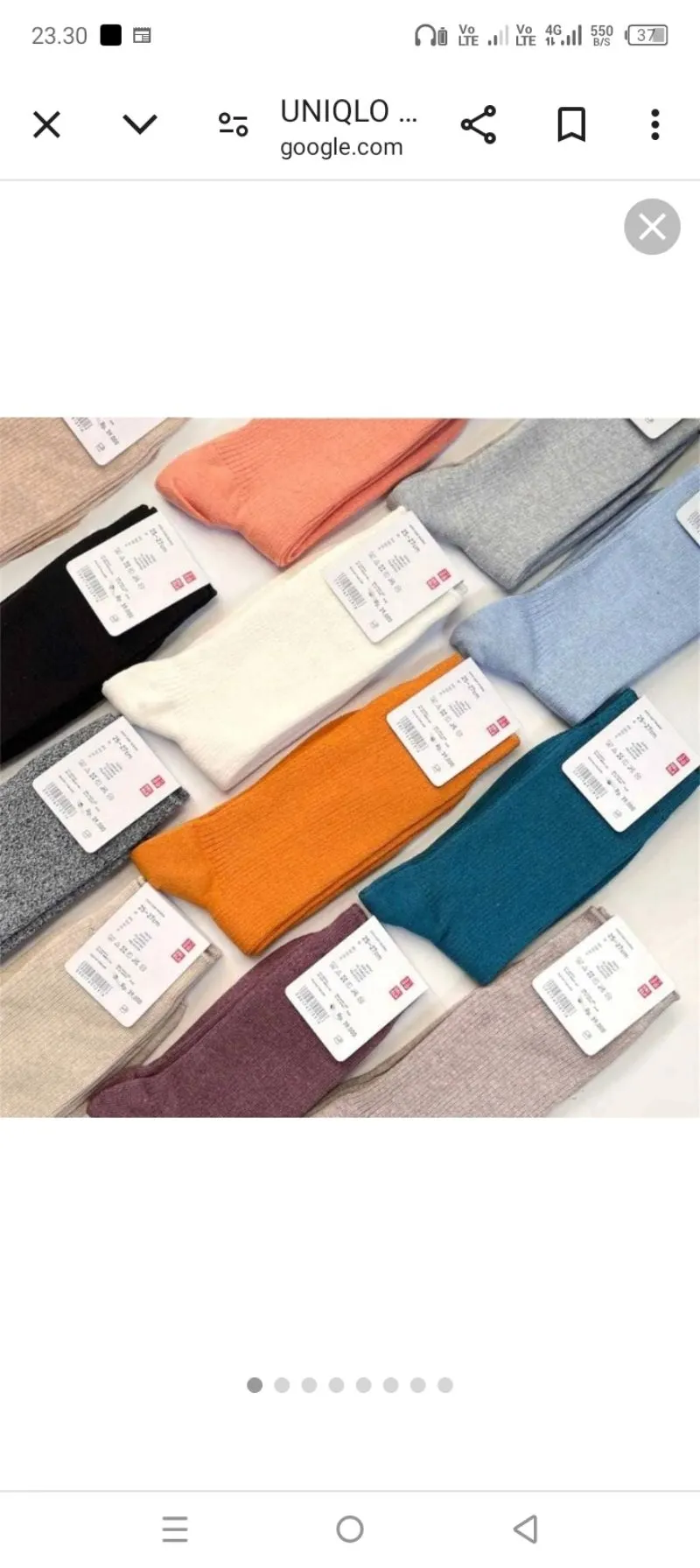 Uniqlo Casual Sock Pria white black photo 1