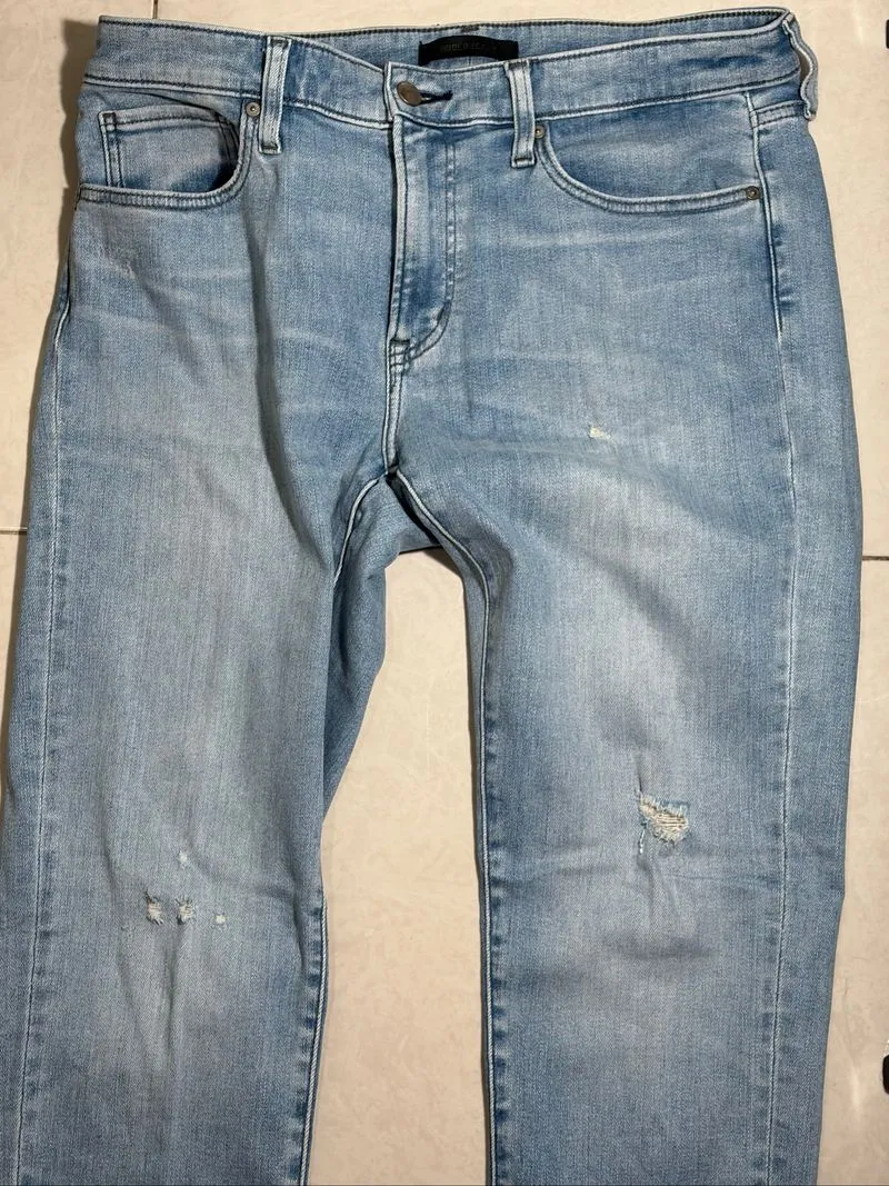 Strech Ripped Jeans Uniqlo Skinny Tapered 33 photo 1