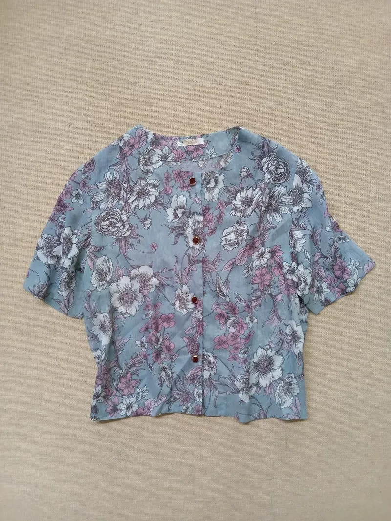vintage blue blouse (10k) photo 1