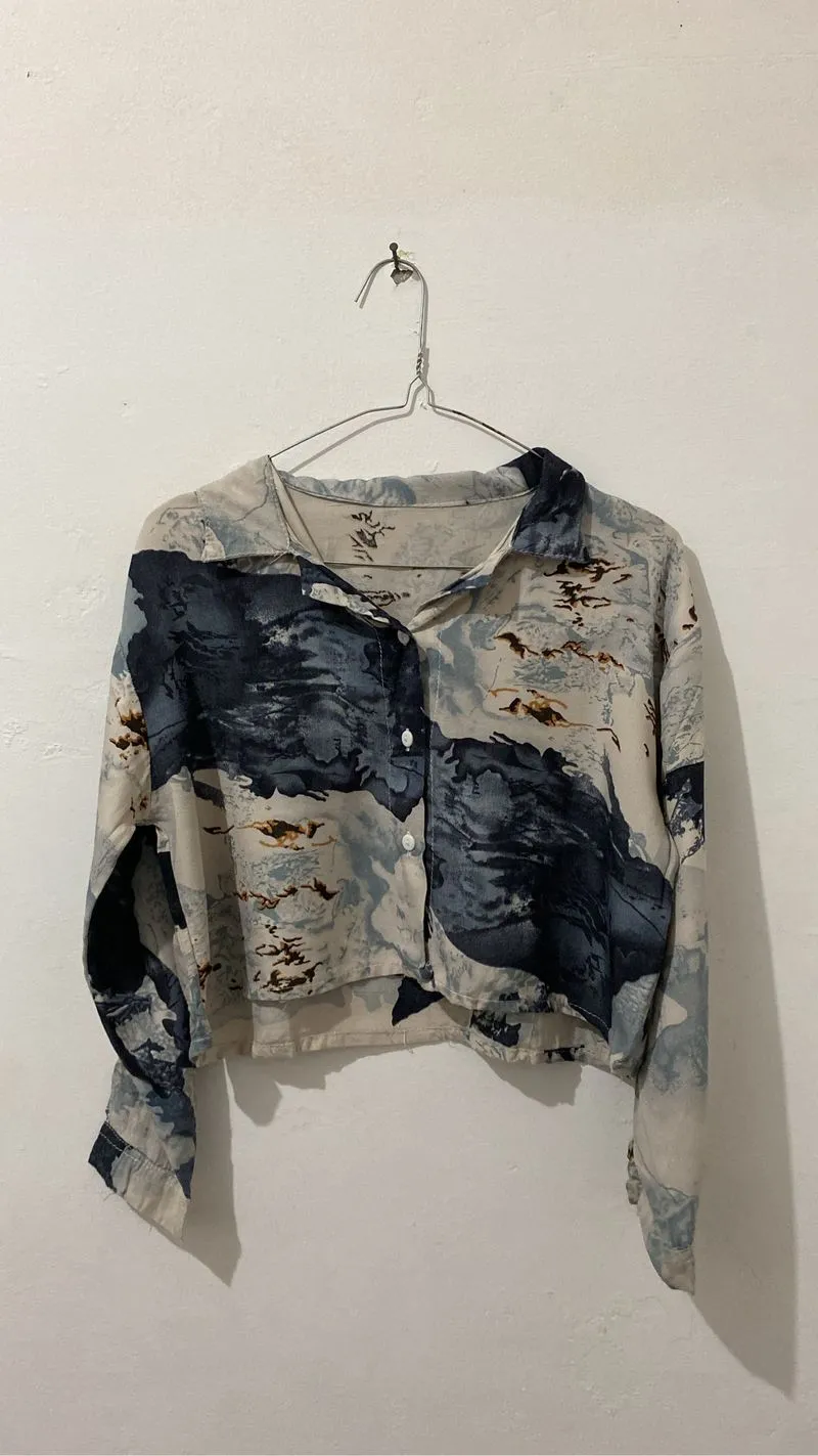 Pattern Crop Shirt photo 1