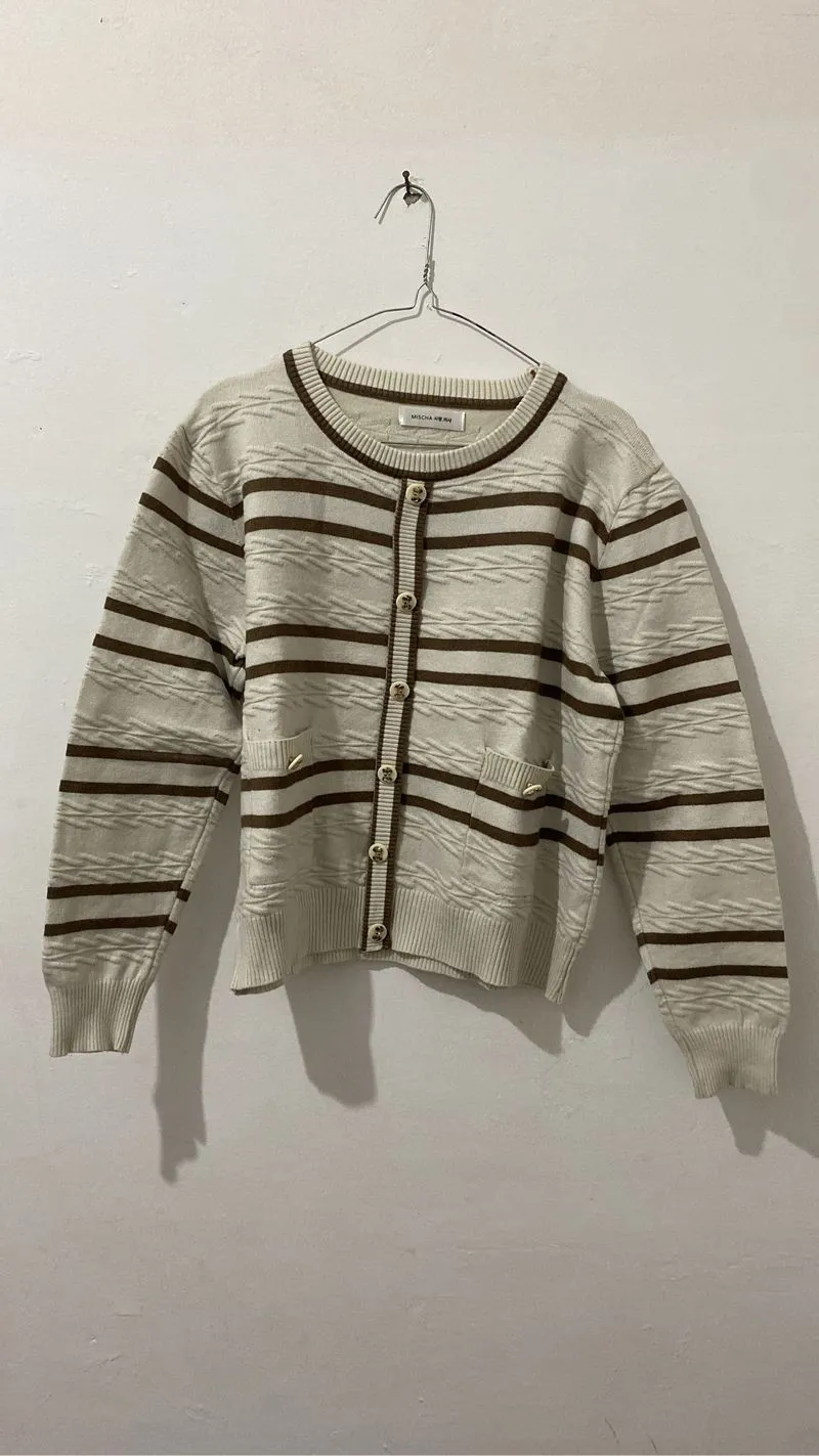 striped knit crewneck photo 1