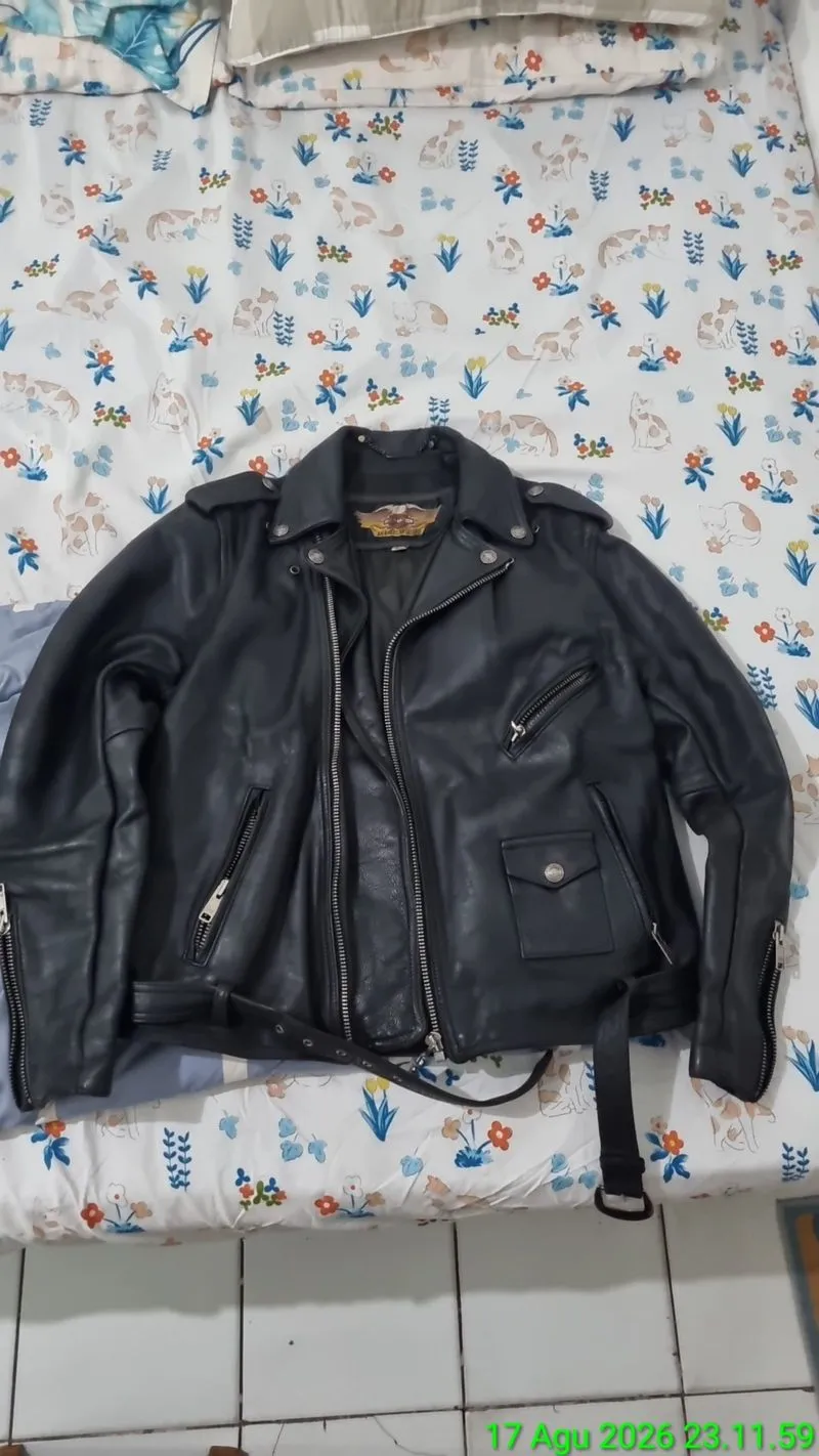 Ramones Harley Davidson 1980 Jaket Kulit photo 1