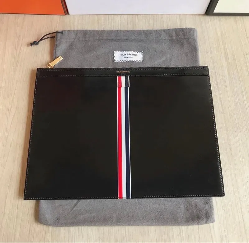THOM Browne clutch stripped folder bag photo 1
