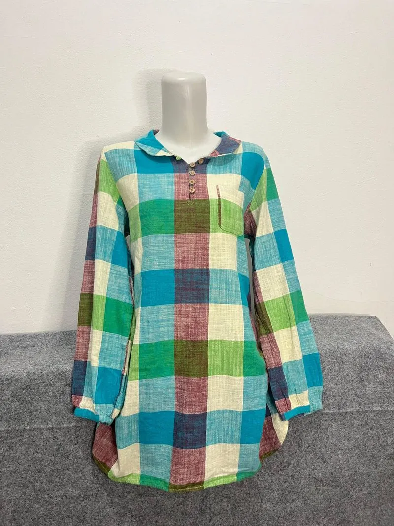 PL Women’s long-sleeved blouse – Blouse wanita multiclr 1pcs photo 1