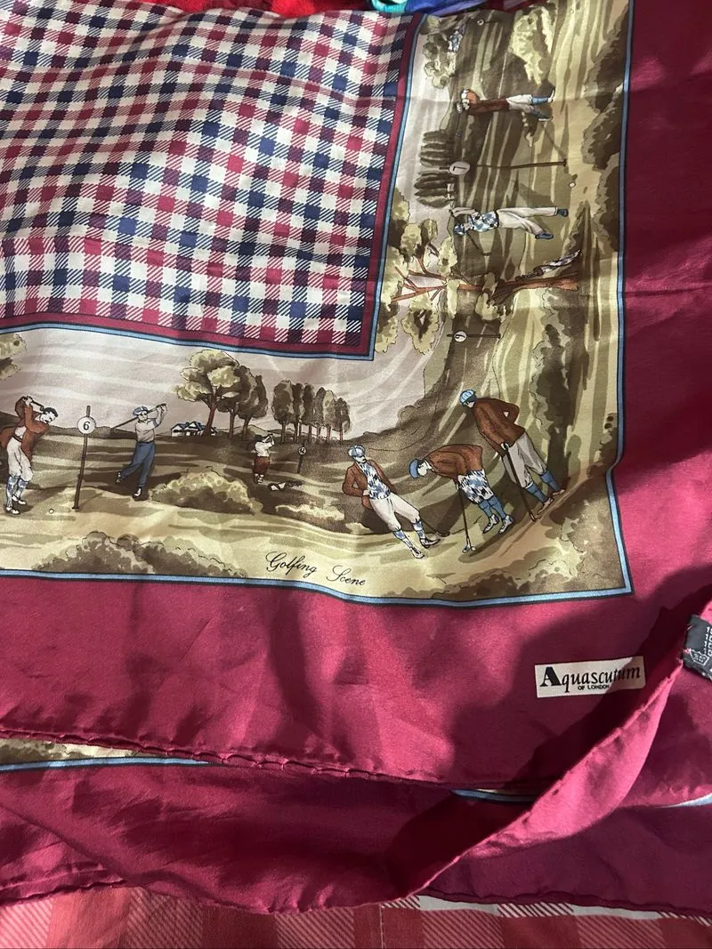 aquascutum london golf kotak scarf photo 1