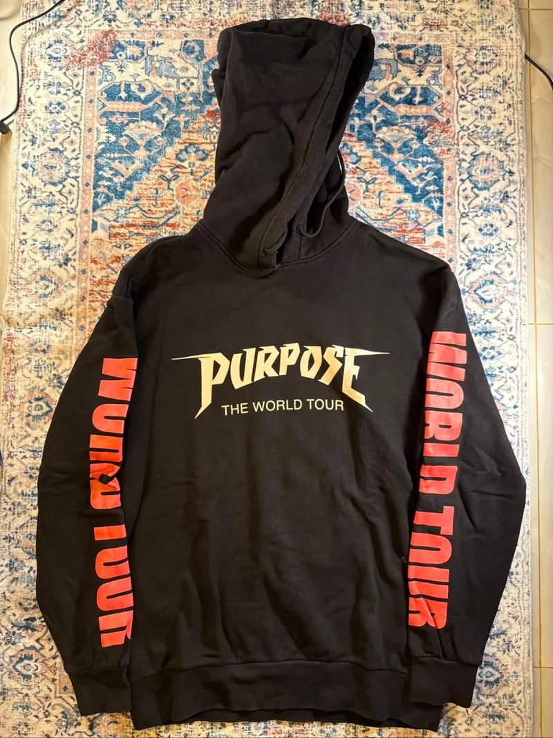H&M X JUSTIN BIEBER “PURPOSE WORLD TOUR” HOODIE — OFFICIAL M photo 1