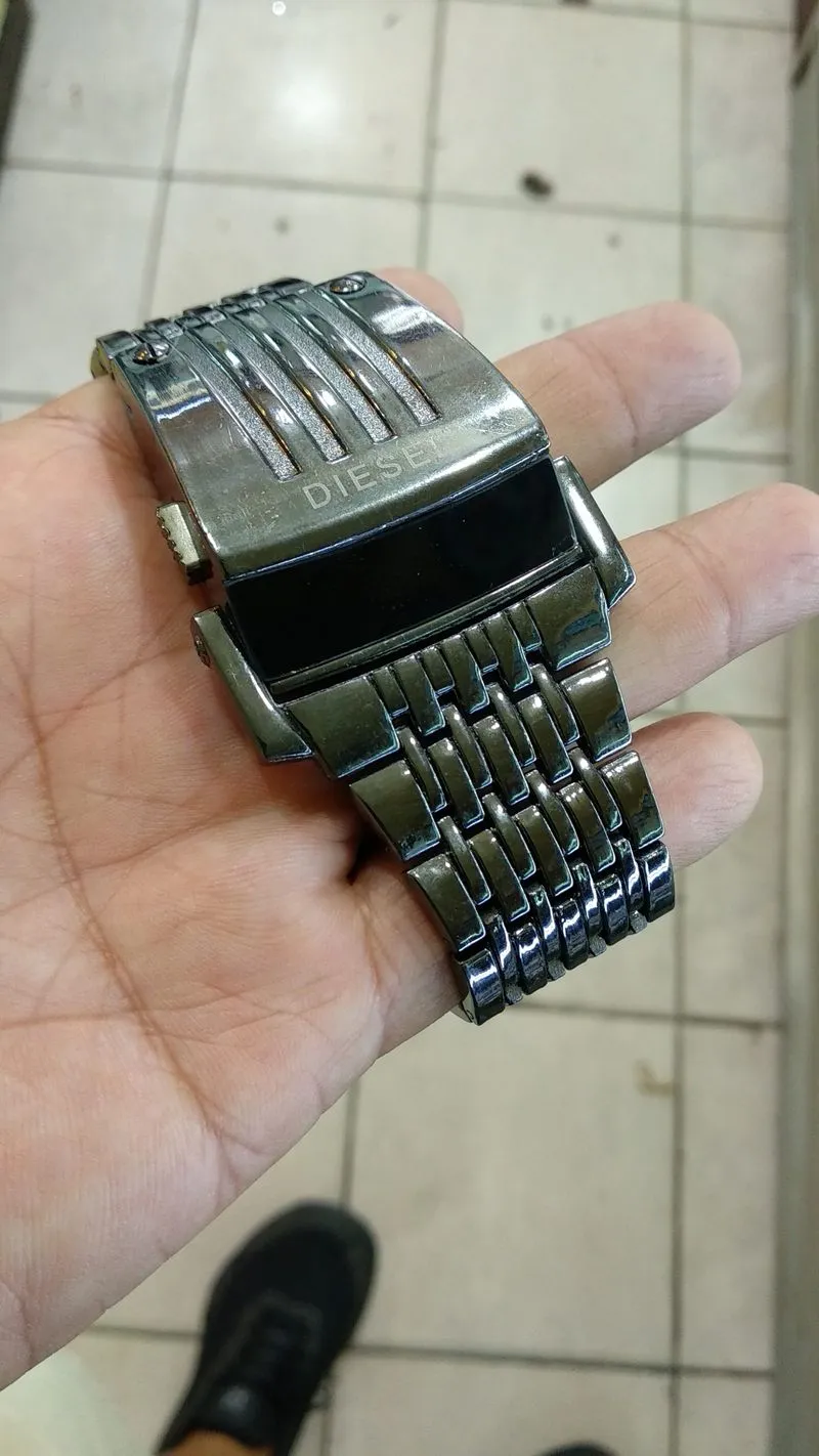 Jam tangan pria diesel stainless steel digital sporty all bl photo 1