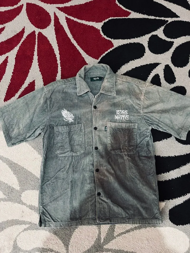 Kemeja Corduroy Kevas Native Size L Hijau Army photo 1