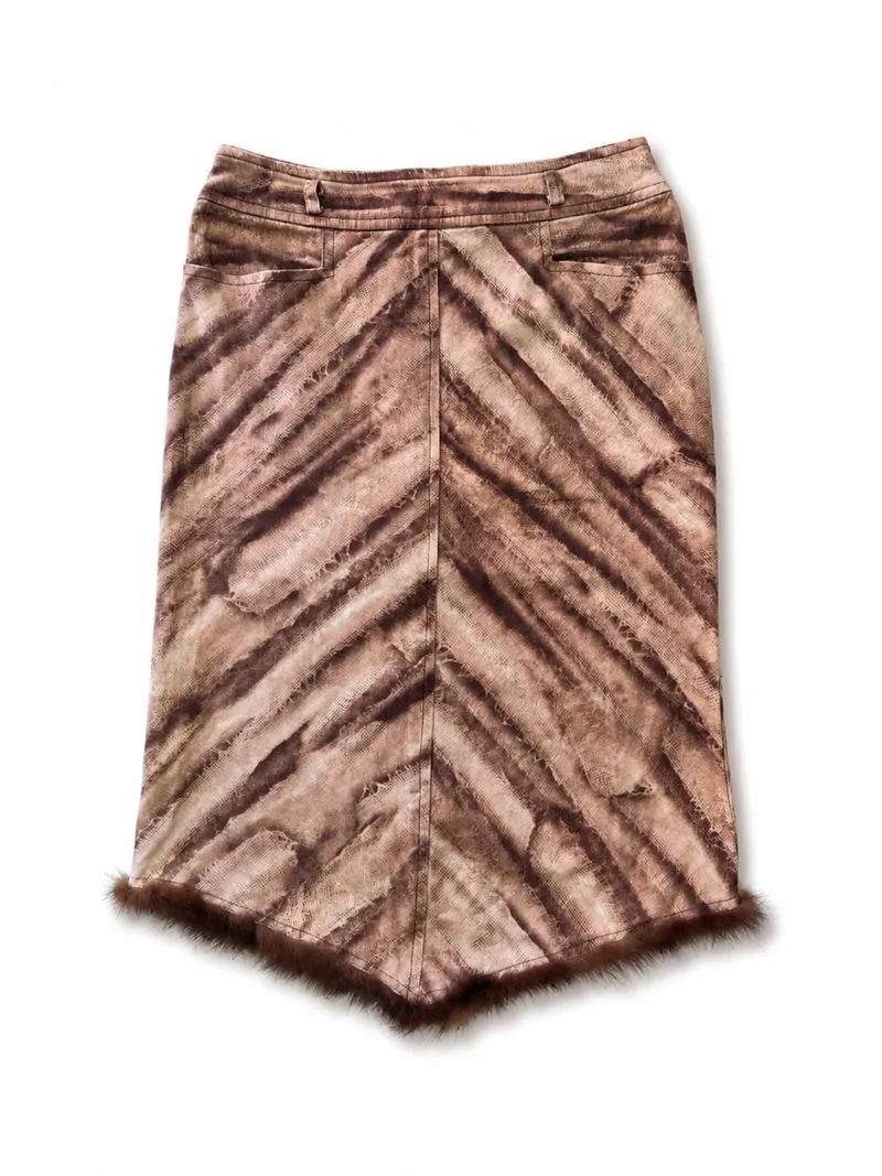 Asymmetrical Fur Skirt photo 1