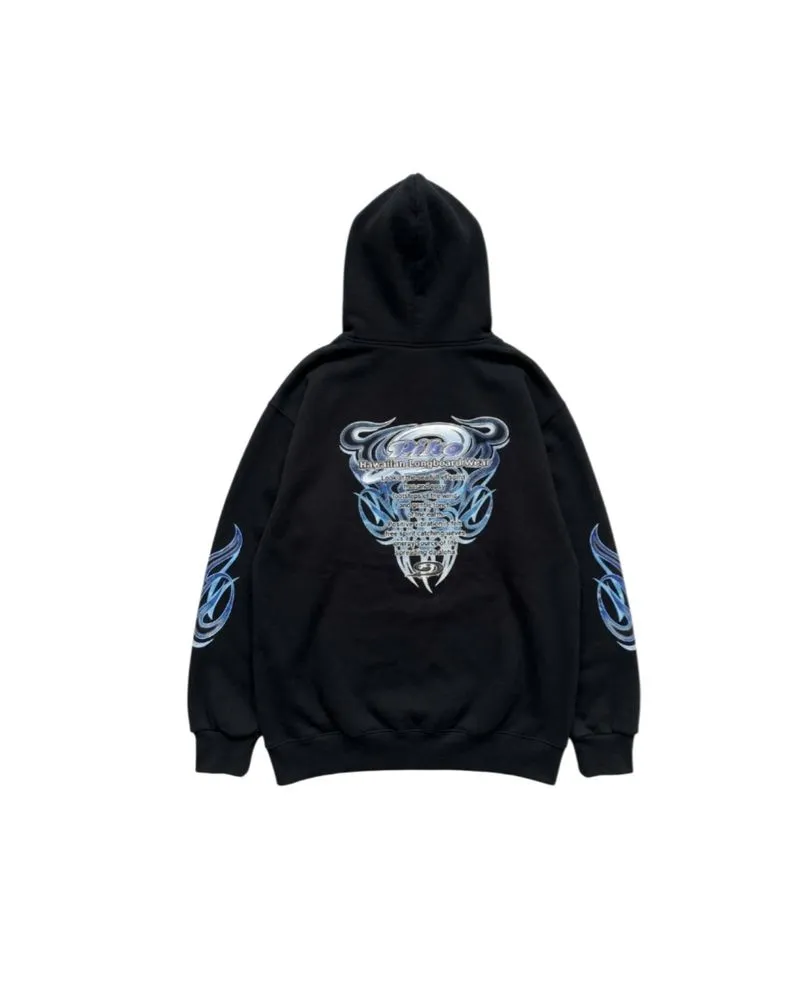 [ RARE  ITEM ] Vintage Piko Hawaiian Zip Up Hoodie - Black  photo 1