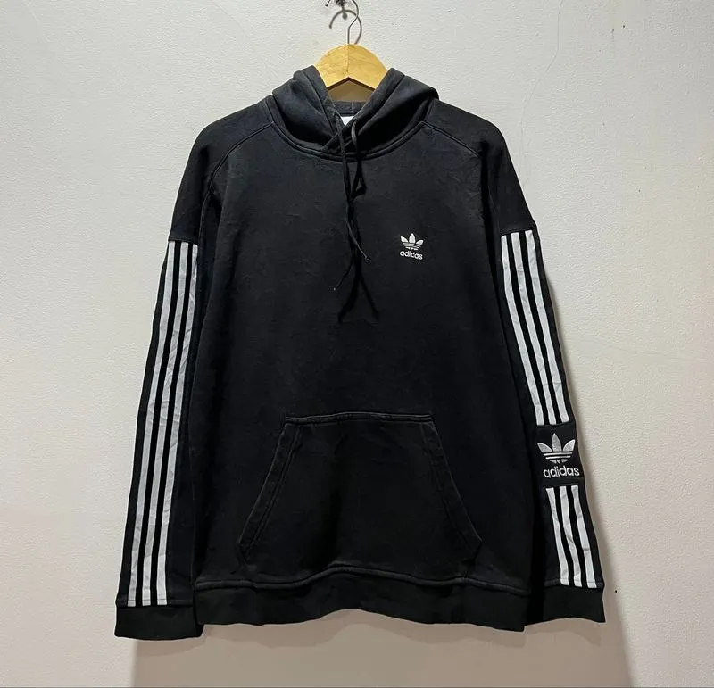 Hoodie Adidas Originals TECH 3 Stripes Spellout Black photo 1